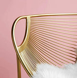 Buque Fauteuil de salle à manger en fil métallique Doré Édition limitée