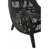 Paris Prix - Fauteuil Design rotin 100cm Noir