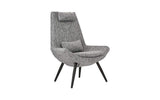 BHDesign Miranda - Fauteuil Moderne scandinave - 2 Coussins de Confort - Tissu - Gris Argenté