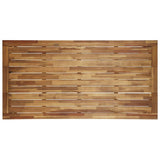 vidaXL Bois d'Acacia Massif Table de Salle à Manger Repas Jardin Terrasse