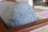 Canapé en Bois et cannage Starheim - Bois Massif, Grand Confort d'assise, Association Facile, Finition Vernie | Un canapé atypique sublimé par Son cannage - Gris béton (L190 x H73 x P83 cm)