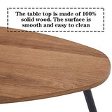 GOLDFAN Table Basse Bois Moderne Lot de 2 Table Basse Gigognes Triangulaire pour Salon Bureau Table d'appoint Design Scandinave, Marron