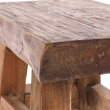 Design Delights Tabouret en bois rustique vintage 40" - Bois dur recyclé - Tabouret en bois massif - 43 x 45 x 27 cm (H x l x P) - Nature vintage
