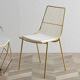 Amrai Chaises de Salle à Manger de Luxe Nordic Light - Siège en Cuir Blanc en métal doré, Chaises de Salle à Manger de Loisirs Tabouret de Bar pour Salon/Cuisine/vanité, Hauteur de l'assise: 43cm