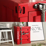 Creative Table Basse De Style Industriel Container Casier De Fer Art Canapé Table En Métal Table D'appoint Table D'angle Table De Téléphone Chambre Chambre Table De Chevet Décoration Meubles,Rouge