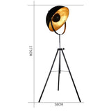 XUANLAN Lampadaire Créatif Métal Retro Studio de trépied Lampadaire-Noir Style Industriel Comtemporary Sérénade Modernes Chambres à Coucher Lumière Permanent Pas de Scintillement