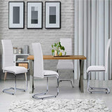 IDMarket - Lot de 4 chaises MIA Blanches pour Salle à Manger