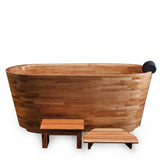 VIOY Baignoire Chêne Baignoire Adulte Sauna Baignoire Baignoire Hôtel Accueil,Couleur Bois,S