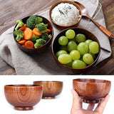 SODIAL Bols en Bois Bol en Bois Bol Alimentaire sain Recipient Vintage Vaisselle Vaisselle Accessoires de Cuisine