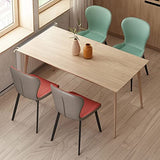 Chaises de Salle à Manger de Cuisine Lot de 2 chaises d'appoint en Cuir étanche avec Pieds en Acier au Carbone Faux Cuir Mat Salon Salon Salle à Manger Chaises de Meubles (Couleur : Rouge)