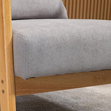 HOMCOM Fauteuil de Salon Design Moderne Chaise de Loisirs avec Coussin et Pieds en Bois de d'hévéa Charge Max. 120 Kg 61 x 71 x 76 cm Gris
