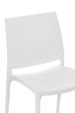 CLP Chaise de Jardin Maya en Plastique Empilable - Chaise de Cuisine Résistante aux UV, Chaise de Bistro - Charge Max. 160 kg: Blanc