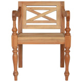 tidyard Lot de 2 Chaises Batavia de Jardin en Bois d'Acajou Massif Marron Clair 58x50x82 cm