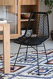 SKLUM Chaise en Rotin Synthétique Gouda Colors Noir Noir