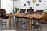 DuNord Design Arona Table à Manger Extensible en Bois de Palissandre Massif Jusqu'à 200 cm