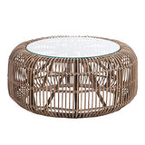 Paris Prix - Table Basse Ronde en Rotin ode 40cm Naturel