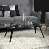 Marque Amazon - Movian Moiry - Table basse en verre trempé, 60 x 120 x 40 cm