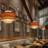 DSFHKUYB Pendant Light Creative Rotin Lustres Tissé Peut Être Installé dans La Chambre Salon Salle À Manger,Orange