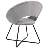 Duhome Chaise Salle à Manger en Tissu (Velours) Gris Chaise de conférence réception sélection de Couleur Design Excellent avec Pieds en Metal 439D