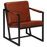Festnight Fauteuil de Salon | Fauteuil en Cuir véritable Luxueux | Fauteuil de Bureau | Fauteuil Relax pour Canapé | Vintage