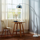 Lampadaire Arquer Arc Lampe De Sol Abat-jour Chrome Marbre Blanc VN-L00010-EU