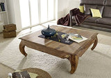 Table Basse 160x80cm - Bois Massif de Palissandre laqué - Inspiration Ethnique-Coloniale - Opium #634