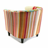 Versa Pink Patchwork Fauteuil pour Salon, Chambre ou Salle à Manger, Canapé Confortable et différent, avec accoudoirs, Dimensions (H x l x L) 56 x 62 x 64 cm, Coton et Bois, Couleur: Rose
