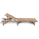 vidaXL Chaise Longue Bambou Transat de Jardin Patio Piscine Balcon Extérieur