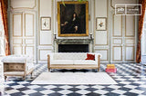 canapé Chesterfield montaigu - Bois Massif, Haute résistance, Grand Confort d'assise, Rembourrage intérieur Dense | Le Charme d'un canapé Chesterfield en Lin - Blanc perlé (L218 x H72 x P82 cm)