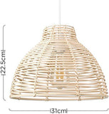 QTWW Abat-Jour Plafonnier Abat-Jour Plafonds Abat-Jour Gris Abat-Jour pour Lumières Panier d'escalier Osier Moderne Crème Osier Rotin Panier Style Plafonnier Suspension Abat-Jour