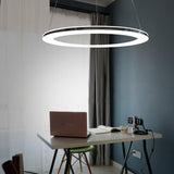 Lustre Rond, LED Suspension Lumière pendante Moderne Créatif Art Désign Lampe suspendue pour Salon Cuisine Table de salle à manger Bar Grenier Chambre Bureau Étude Lustre Éclairage (1 Circles)