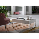 MOBILI FIVER, Table Basse, Evolution XL, Chêne Naturel, Mélaminé/Fer Chromé, Made in Italy
