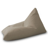Beanbag Pouf Lounge Triangle Cuir synthétique XL 160 x 120 cm Beige