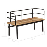 Tidyard Banc de Jardin | Banc Exterieur 120 x 40 x 70 cm | Banc Bois de Manguier Massif
