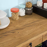 SoBuy® FKW57-N Table Console Chariot de Service Desserte à roulettes Commode Roulant pour Cuisine et Salon 2 tiroirs et 2 étagère