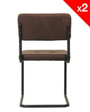 KAYELLES Chaise Design SAFI Lot de 2 (Marron)