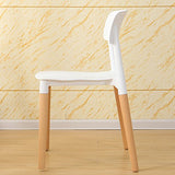 interougehome Lot de 2 chaises scandinaves Modernes avec Pieds en Bois - Blanc, Lot de 2 chaises scandinaves Design Retro