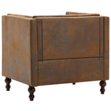 Xingshuoonline Fauteuil de Bureau avec revêtement en Tissu Imitation Daim Marron