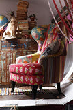 Kare design – Chaise Patchwork Aile, Tissu, Rouge/Multicolore