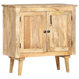 vidaXL Bois de Manguier Massif Buffet Armoire de Rangement avec 2 Portes Commode Meuble de Rangement Armoire Latérale Maison Intérieur 75x35x75 cm