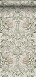 ESTAhome papier peint fleurs vintage sable beige et vieux rose - 139418-50 x 900 cm