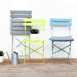 Vanage - Table Bistro avec chaises - Table et chaises pliantes - Salon de jardin 3 pièces - Parfait pour Balcon, Terasse et Jardin - Design intemporel et Couleur actuelle