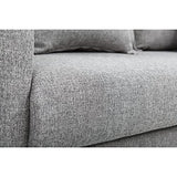 Miliboo Canapé scandinave 3 Places en Tissu Gris et Bois Clair Kate