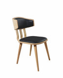 K&CO - Lot de 2 Chaises Beaubourg Noir et Bois