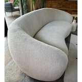 MATHI DESIGN Moon - Canapé 3 Places Tissu bouclé Blanc
