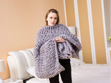 Couverture tricotée Chunky, couvertures en tricot de fil Big Chunky faits à la main, grand câble tricoté, couverture de décor, couverture douce et confortable pour couverture canapé ou canapé de ferme