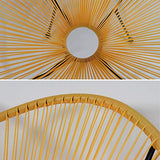Alice's Garden Fauteuil Acapulco Forme d'oeuf - Jaune - Fauteuil 4 Pieds Design rétro, Cordage Plastique, intérieur/extérieur
