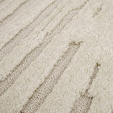 Paco Home Tapis Poils Longs Tapis De Salon Tapis Shaggy Aspect 3D Ethnique Boho Look Vintage Doux, Dimension:160x220 cm, Couleur:Crème 2