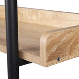 WOLTU Étagère de Rangement Bibliothèque en Bois et Métal à 5 Niveaux, Style Industriel 91x25,5x173 cm, Noir+ Chêne Clair RGB12hei