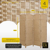 LW Collection Paravent 4 Panneaux Marron 170x160cm - Paravents de Chambre à Coucher - cloison